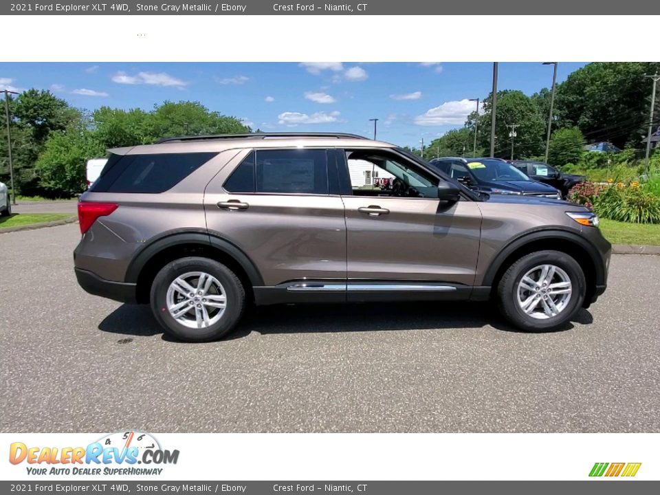 2021 Ford Explorer XLT 4WD Stone Gray Metallic / Ebony Photo #8