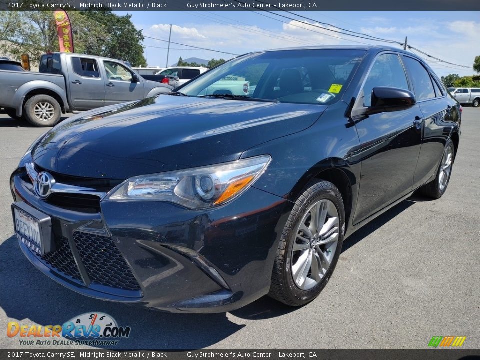 2017 Toyota Camry SE Midnight Black Metallic / Black Photo #3