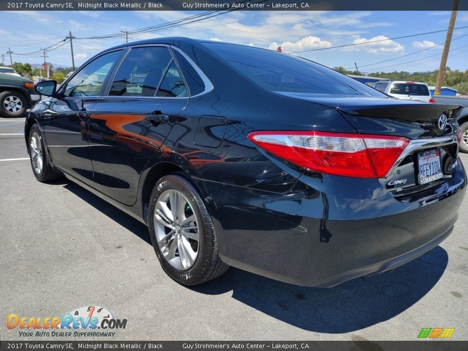 2017 Toyota Camry SE Midnight Black Metallic / Black Photo #6