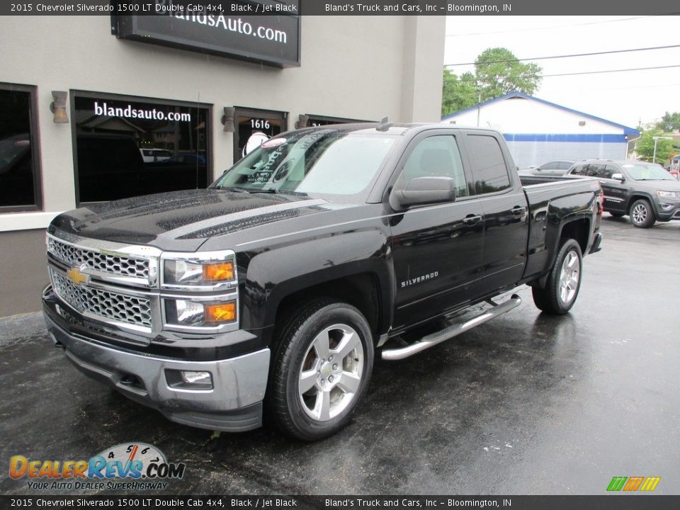 2015 Chevrolet Silverado 1500 LT Double Cab 4x4 Black / Jet Black Photo #2