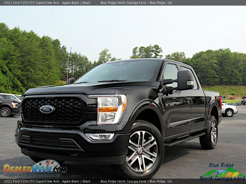 2021 Ford F150 STX SuperCrew 4x4 Agate Black / Black Photo #1