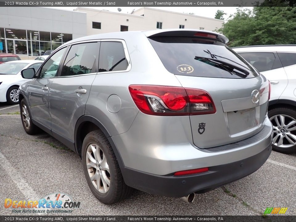 2013 Mazda CX-9 Touring AWD Liquid Silver Metallic / Sand Photo #2