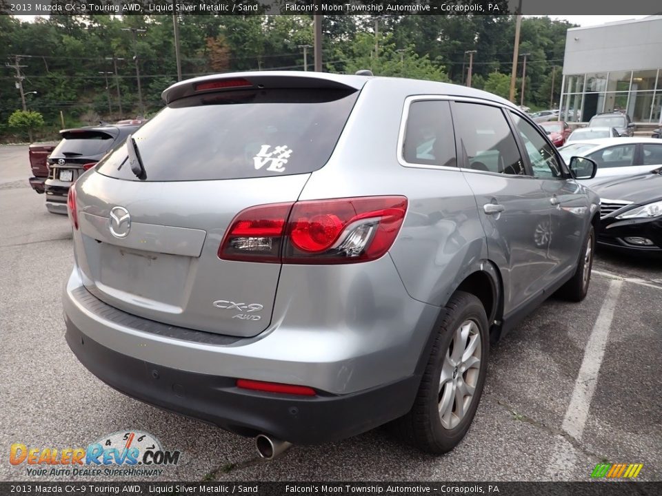 2013 Mazda CX-9 Touring AWD Liquid Silver Metallic / Sand Photo #4