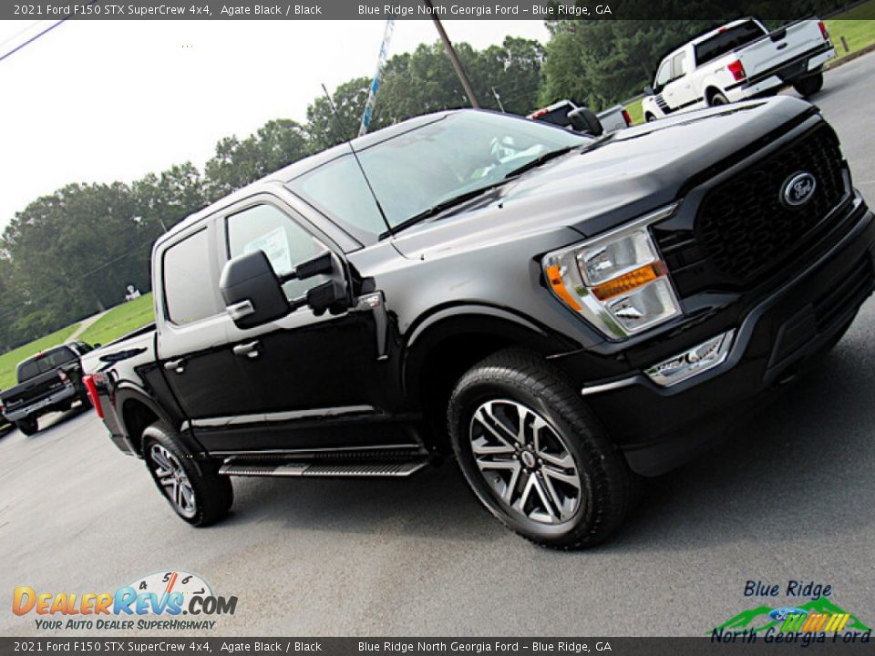 2021 Ford F150 STX SuperCrew 4x4 Agate Black / Black Photo #28