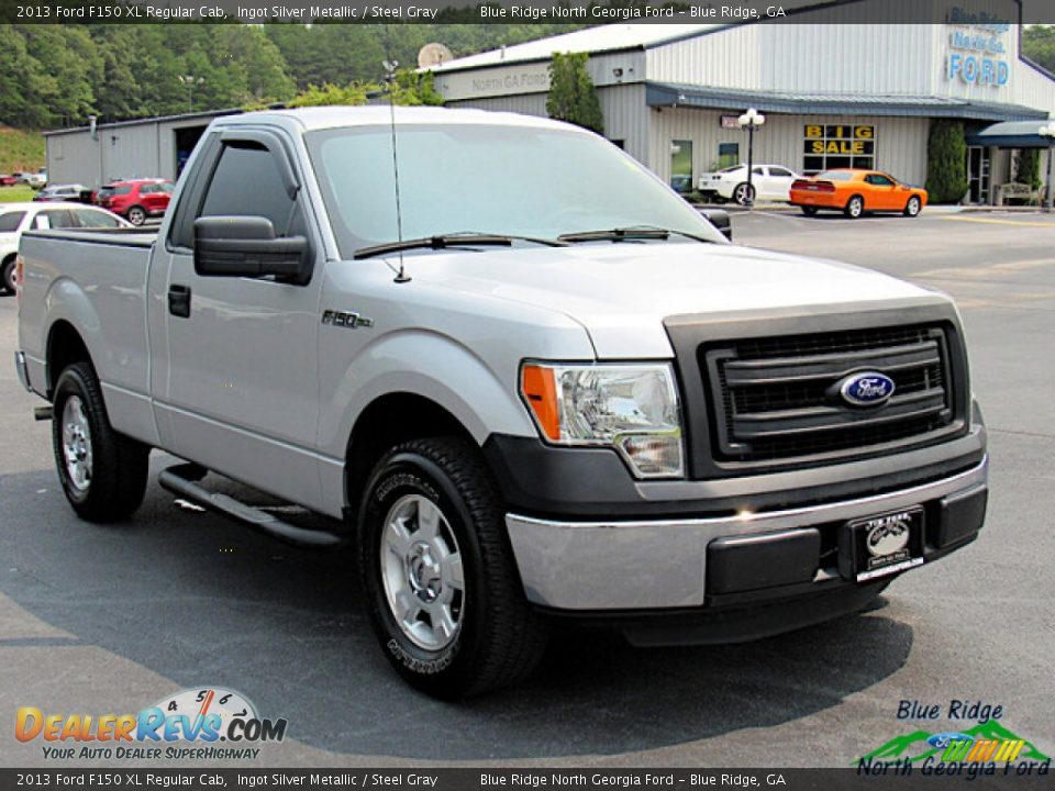 2013 Ford F150 XL Regular Cab Ingot Silver Metallic / Steel Gray Photo #7