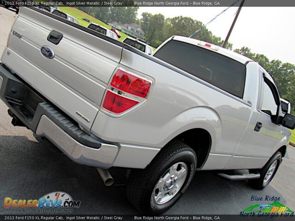 2013 Ford F150 XL Regular Cab Ingot Silver Metallic / Steel Gray Photo #24