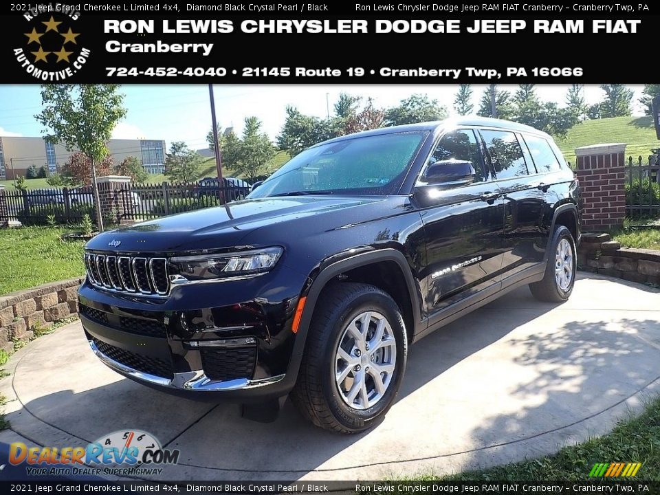 2021 Jeep Grand Cherokee L Limited 4x4 Diamond Black Crystal Pearl / Black Photo #1