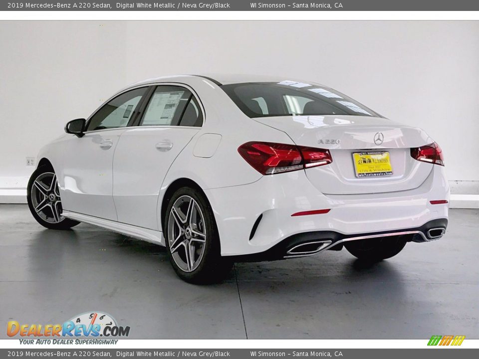 2019 Mercedes-Benz A 220 Sedan Digital White Metallic / Neva Grey/Black Photo #2