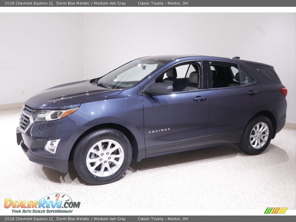 2018 Chevrolet Equinox LS Storm Blue Metallic / Medium Ash Gray Photo #3