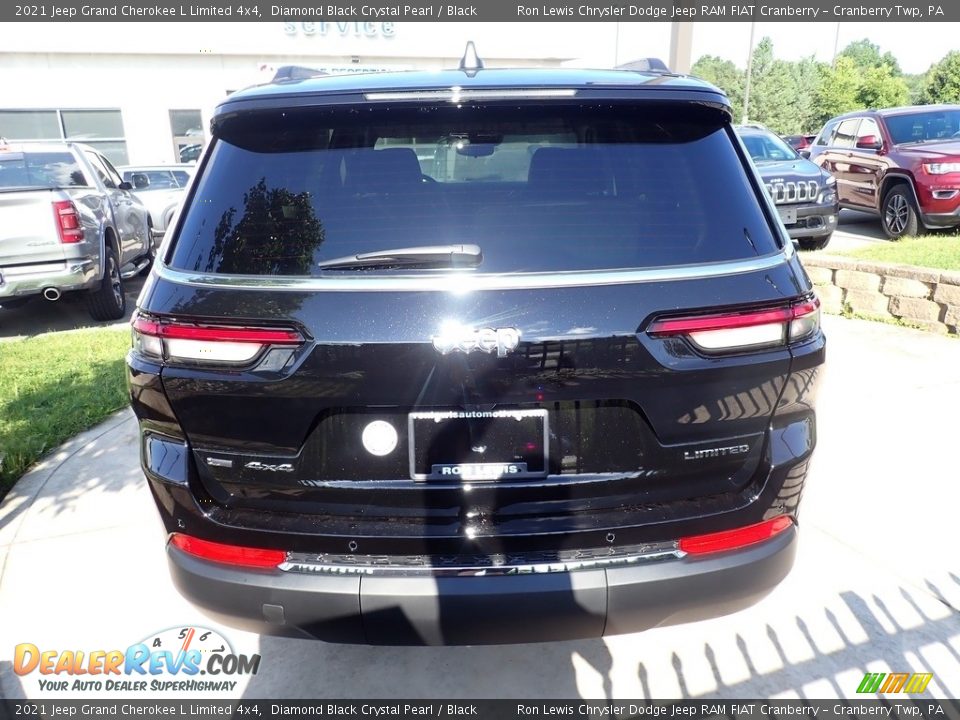 2021 Jeep Grand Cherokee L Limited 4x4 Diamond Black Crystal Pearl / Black Photo #4