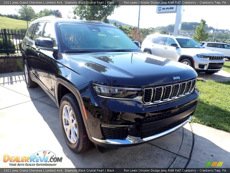 2021 Jeep Grand Cherokee L Limited 4x4 Diamond Black Crystal Pearl / Black Photo #7