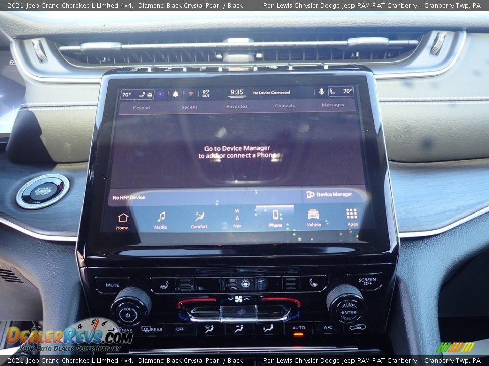 2021 Jeep Grand Cherokee L Limited 4x4 Diamond Black Crystal Pearl / Black Photo #16