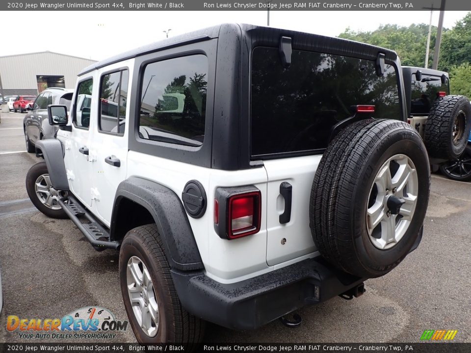 2020 Jeep Wrangler Unlimited Sport 4x4 Bright White / Black Photo #4