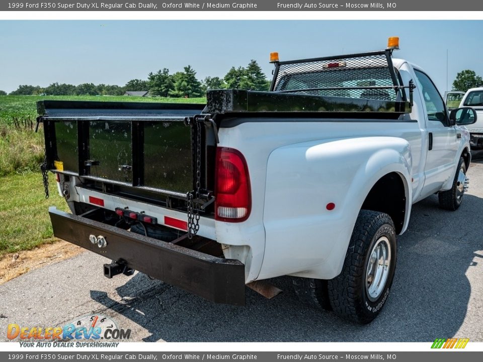 1999 Ford F350 Super Duty XL Regular Cab Dually Oxford White / Medium Graphite Photo #4