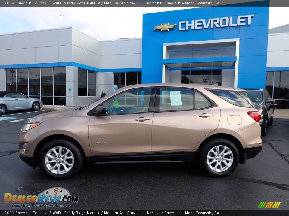 2019 Chevrolet Equinox LS AWD Sandy Ridge Metallic / Medium Ash Gray Photo #3