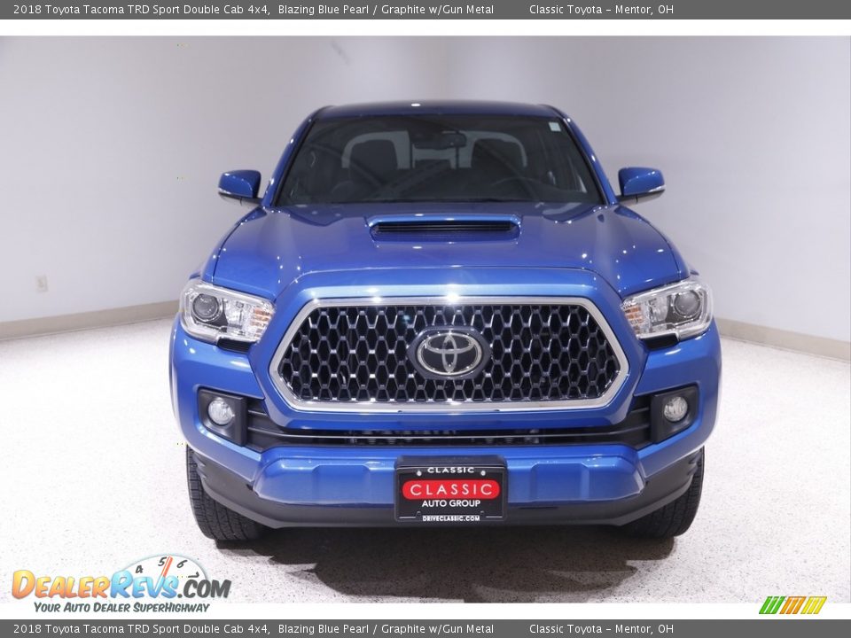 2018 Toyota Tacoma TRD Sport Double Cab 4x4 Blazing Blue Pearl / Graphite w/Gun Metal Photo #2
