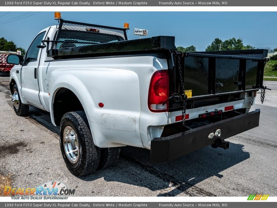 1999 Ford F350 Super Duty XL Regular Cab Dually Oxford White / Medium Graphite Photo #6