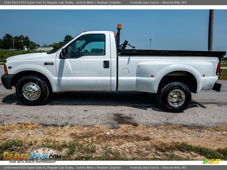 1999 Ford F350 Super Duty XL Regular Cab Dually Oxford White / Medium Graphite Photo #7