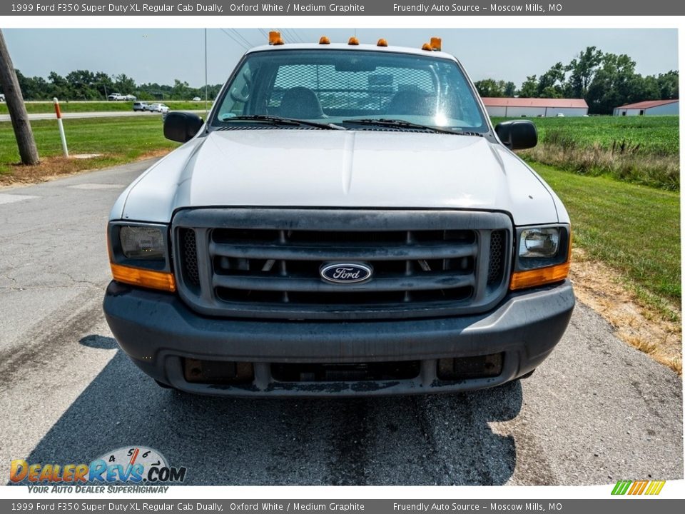 1999 Ford F350 Super Duty XL Regular Cab Dually Oxford White / Medium Graphite Photo #9