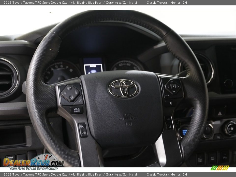 2018 Toyota Tacoma TRD Sport Double Cab 4x4 Blazing Blue Pearl / Graphite w/Gun Metal Photo #7