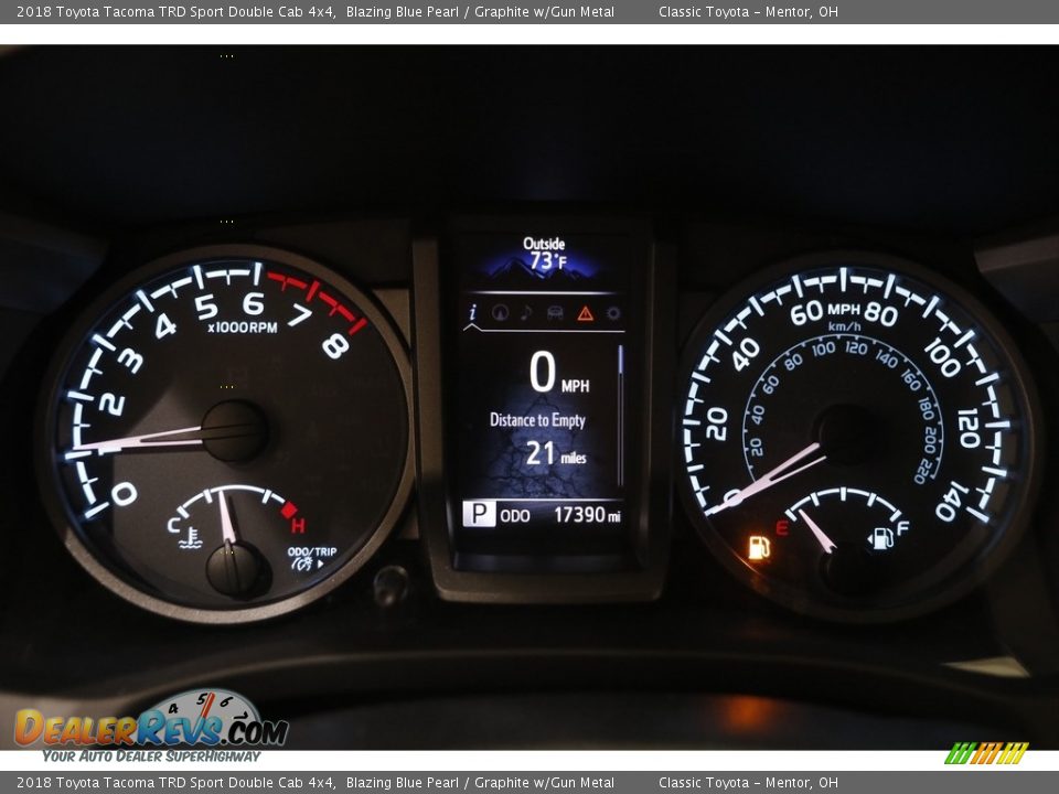 2018 Toyota Tacoma TRD Sport Double Cab 4x4 Blazing Blue Pearl / Graphite w/Gun Metal Photo #8