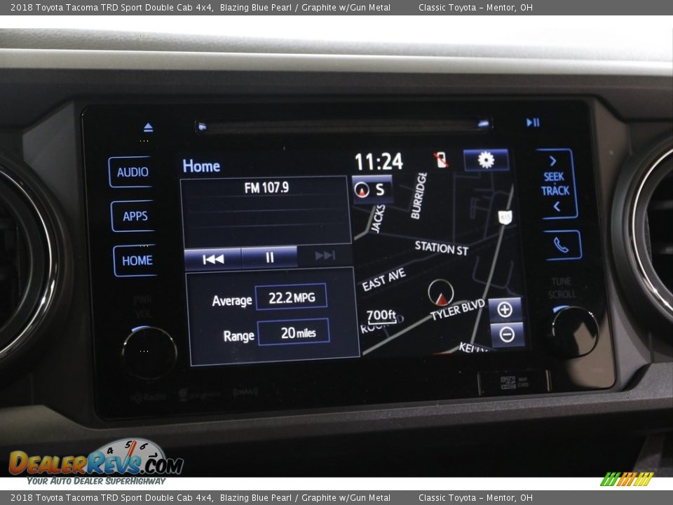 2018 Toyota Tacoma TRD Sport Double Cab 4x4 Blazing Blue Pearl / Graphite w/Gun Metal Photo #10
