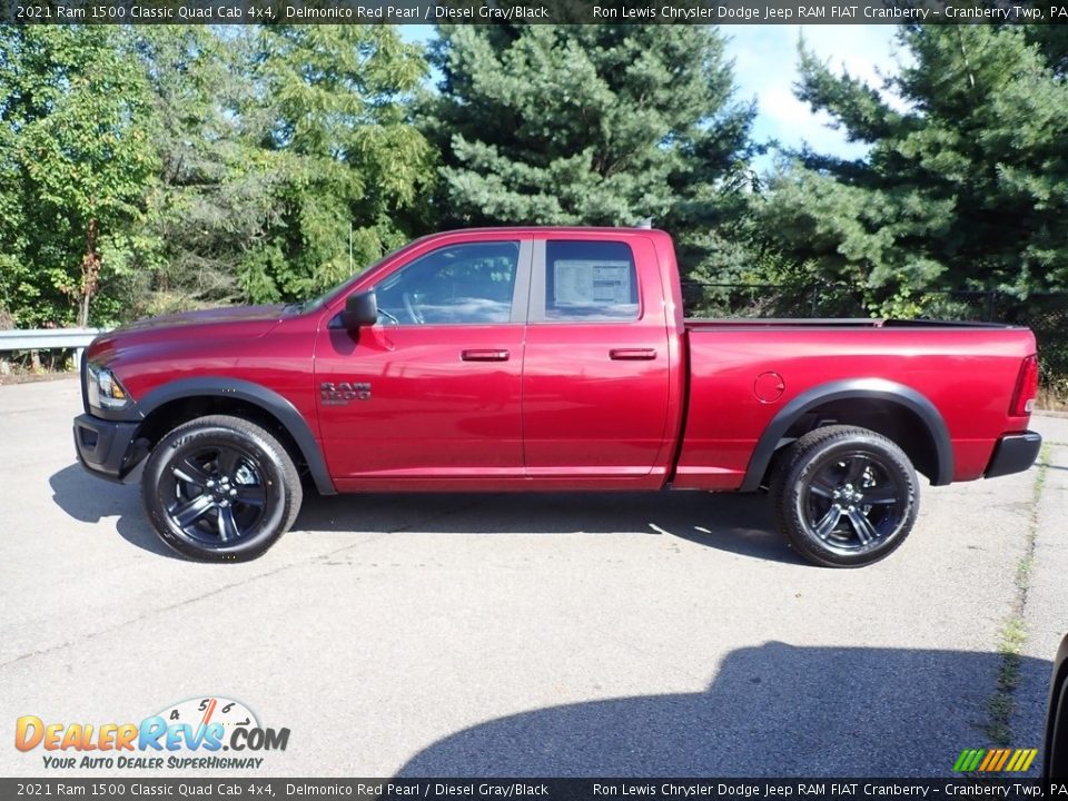 2021 Ram 1500 Classic Quad Cab 4x4 Delmonico Red Pearl / Diesel Gray/Black Photo #2