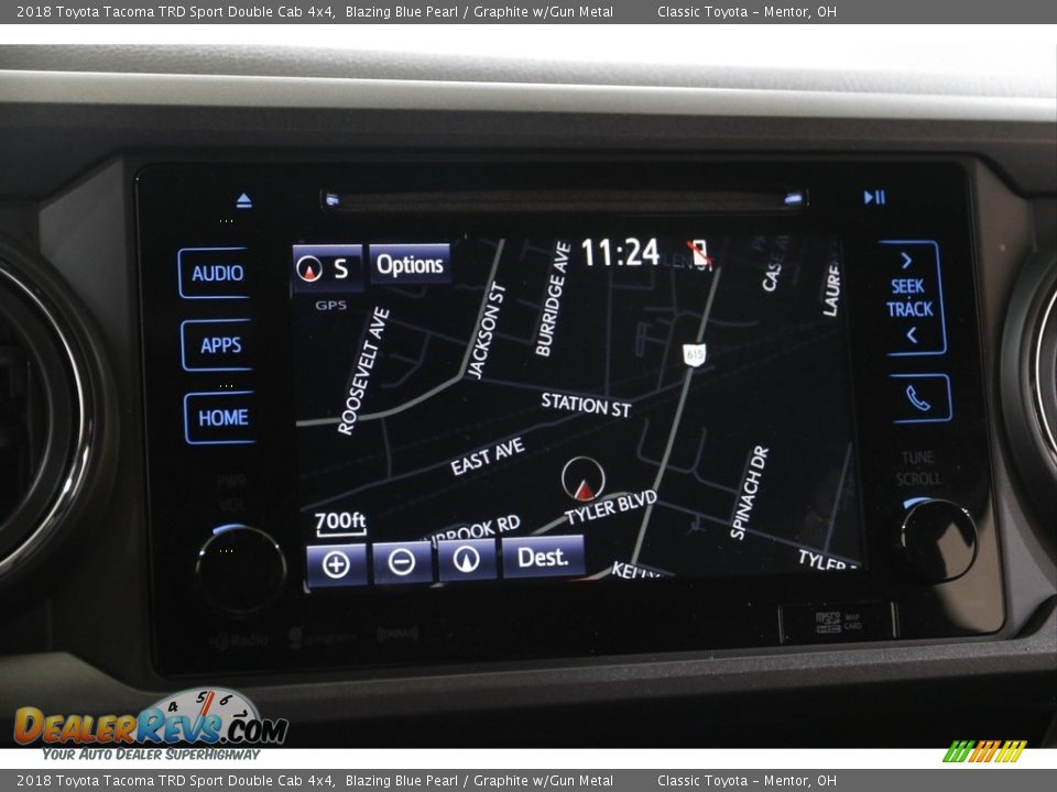2018 Toyota Tacoma TRD Sport Double Cab 4x4 Blazing Blue Pearl / Graphite w/Gun Metal Photo #11