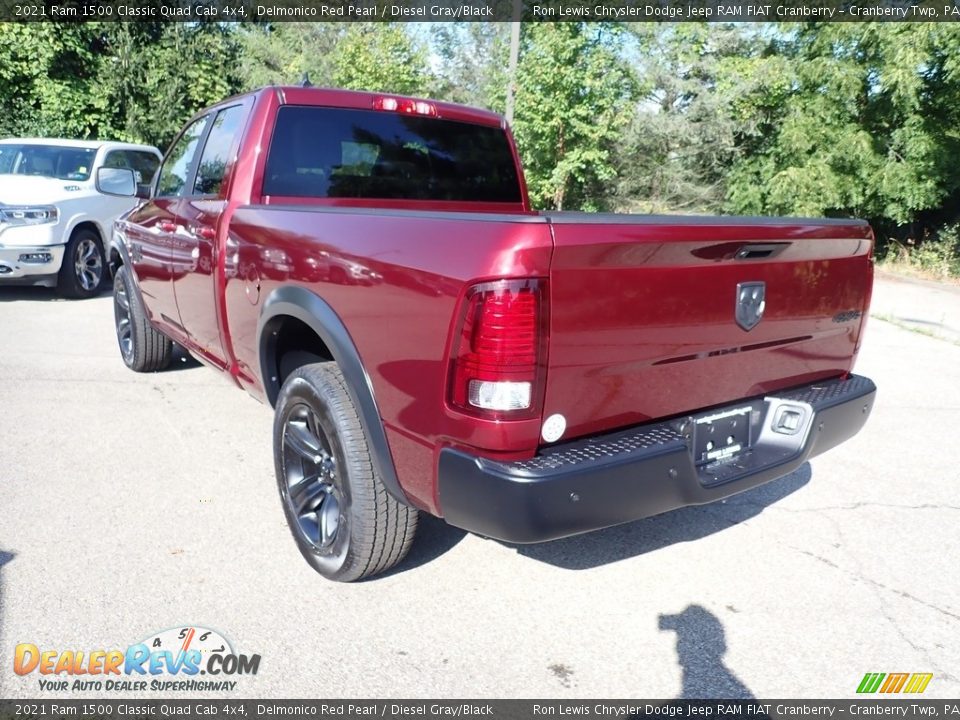 2021 Ram 1500 Classic Quad Cab 4x4 Delmonico Red Pearl / Diesel Gray/Black Photo #3