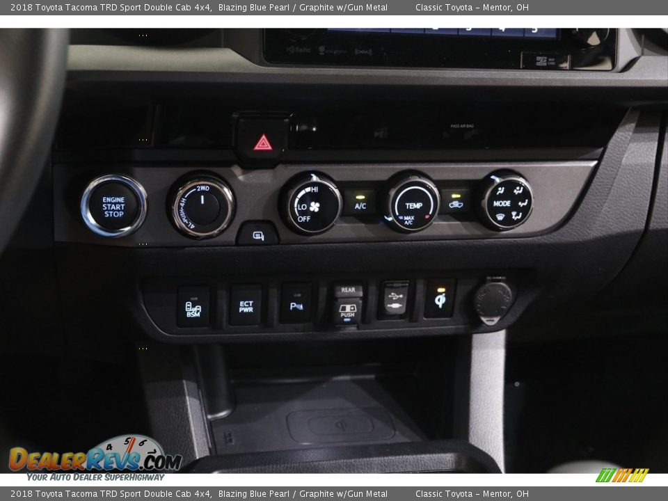2018 Toyota Tacoma TRD Sport Double Cab 4x4 Blazing Blue Pearl / Graphite w/Gun Metal Photo #12