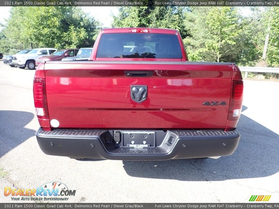 2021 Ram 1500 Classic Quad Cab 4x4 Delmonico Red Pearl / Diesel Gray/Black Photo #4