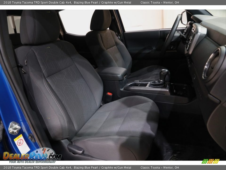 2018 Toyota Tacoma TRD Sport Double Cab 4x4 Blazing Blue Pearl / Graphite w/Gun Metal Photo #14