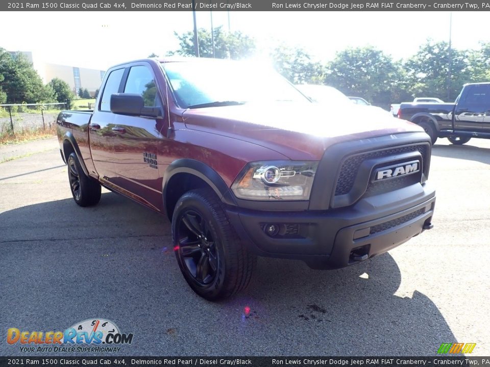 2021 Ram 1500 Classic Quad Cab 4x4 Delmonico Red Pearl / Diesel Gray/Black Photo #7