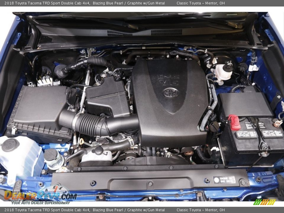 2018 Toyota Tacoma TRD Sport Double Cab 4x4 Blazing Blue Pearl / Graphite w/Gun Metal Photo #18