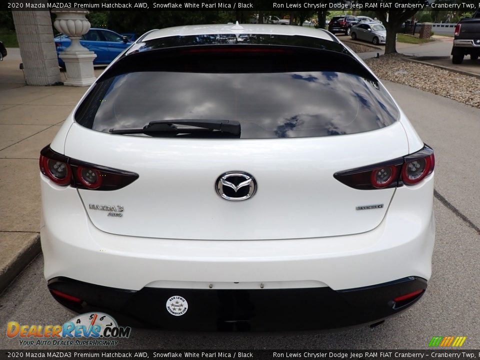 2020 Mazda MAZDA3 Premium Hatchback AWD Snowflake White Pearl Mica / Black Photo #3