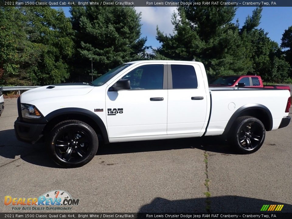 2021 Ram 1500 Classic Quad Cab 4x4 Bright White / Diesel Gray/Black Photo #2