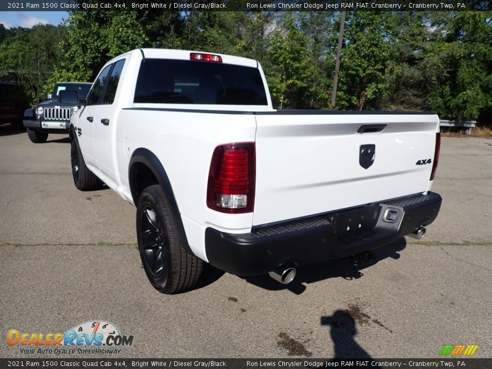 2021 Ram 1500 Classic Quad Cab 4x4 Bright White / Diesel Gray/Black Photo #3