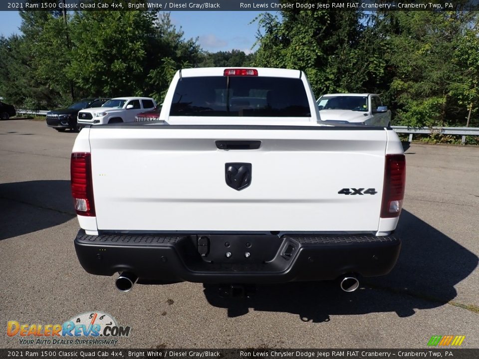 2021 Ram 1500 Classic Quad Cab 4x4 Bright White / Diesel Gray/Black Photo #4