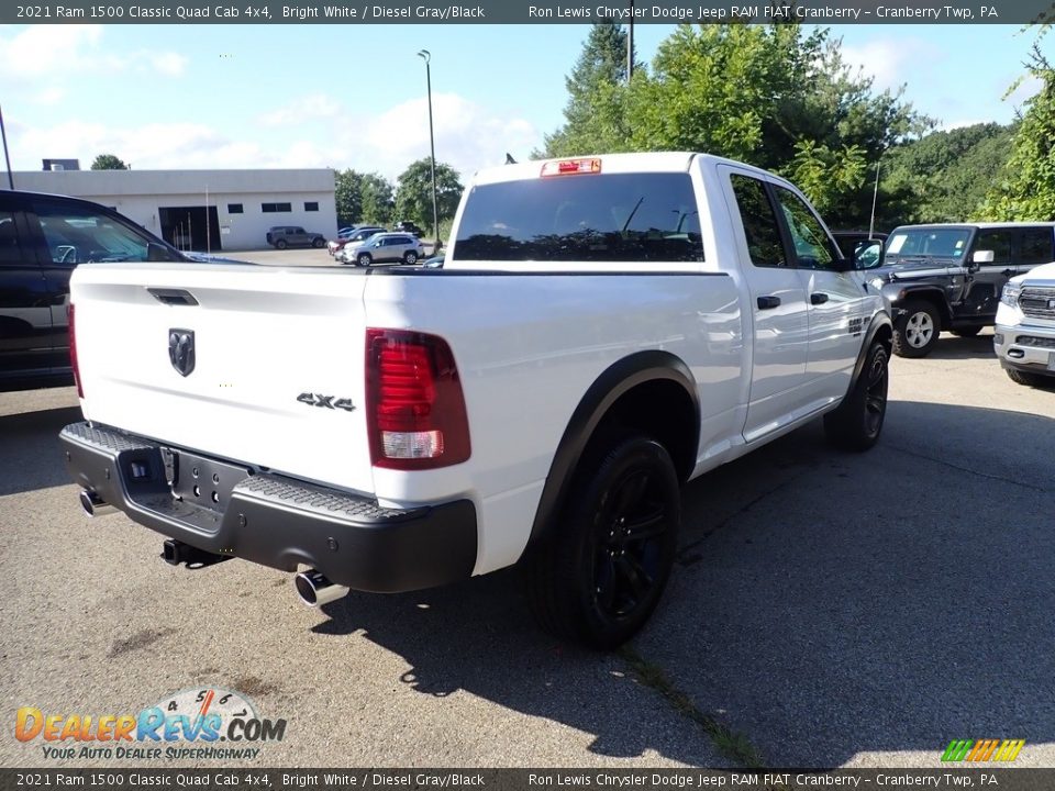 2021 Ram 1500 Classic Quad Cab 4x4 Bright White / Diesel Gray/Black Photo #5