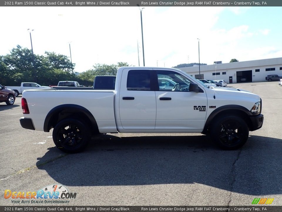 2021 Ram 1500 Classic Quad Cab 4x4 Bright White / Diesel Gray/Black Photo #6