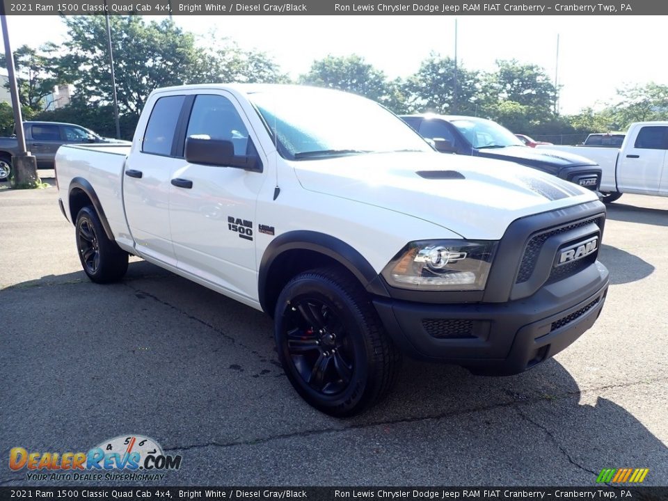 2021 Ram 1500 Classic Quad Cab 4x4 Bright White / Diesel Gray/Black Photo #7