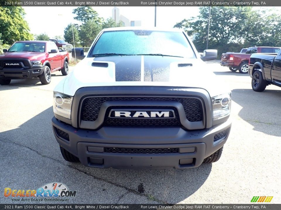 2021 Ram 1500 Classic Quad Cab 4x4 Bright White / Diesel Gray/Black Photo #8