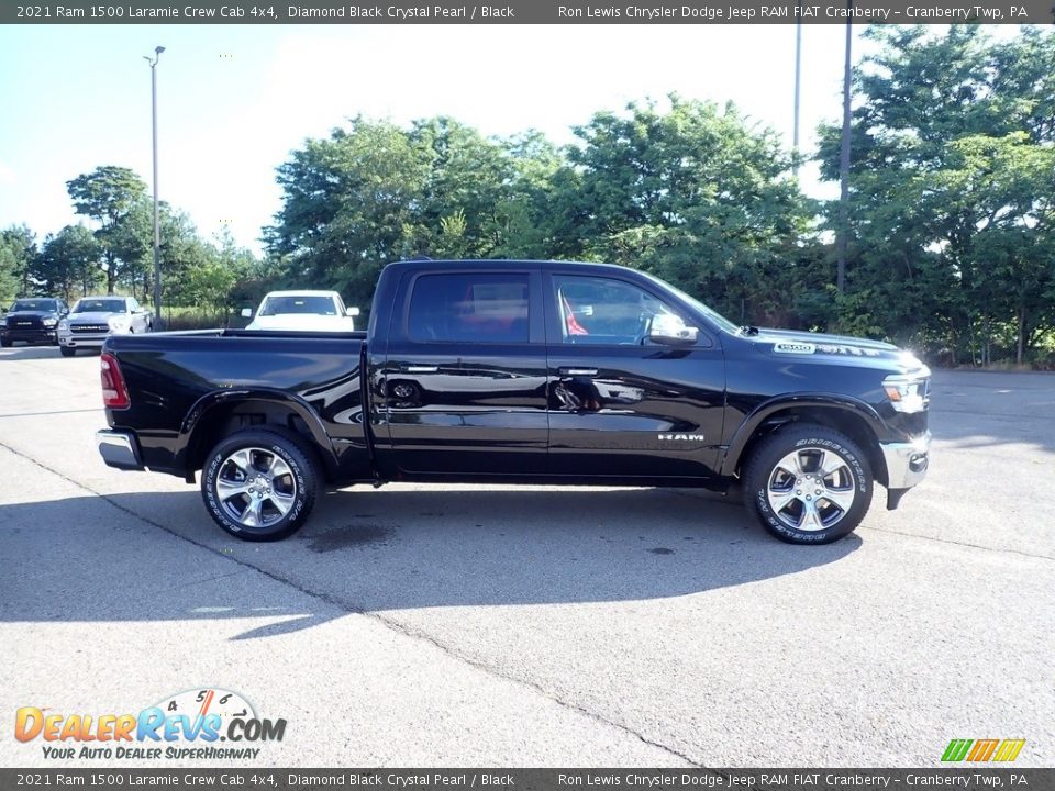 2021 Ram 1500 Laramie Crew Cab 4x4 Diamond Black Crystal Pearl / Black Photo #6