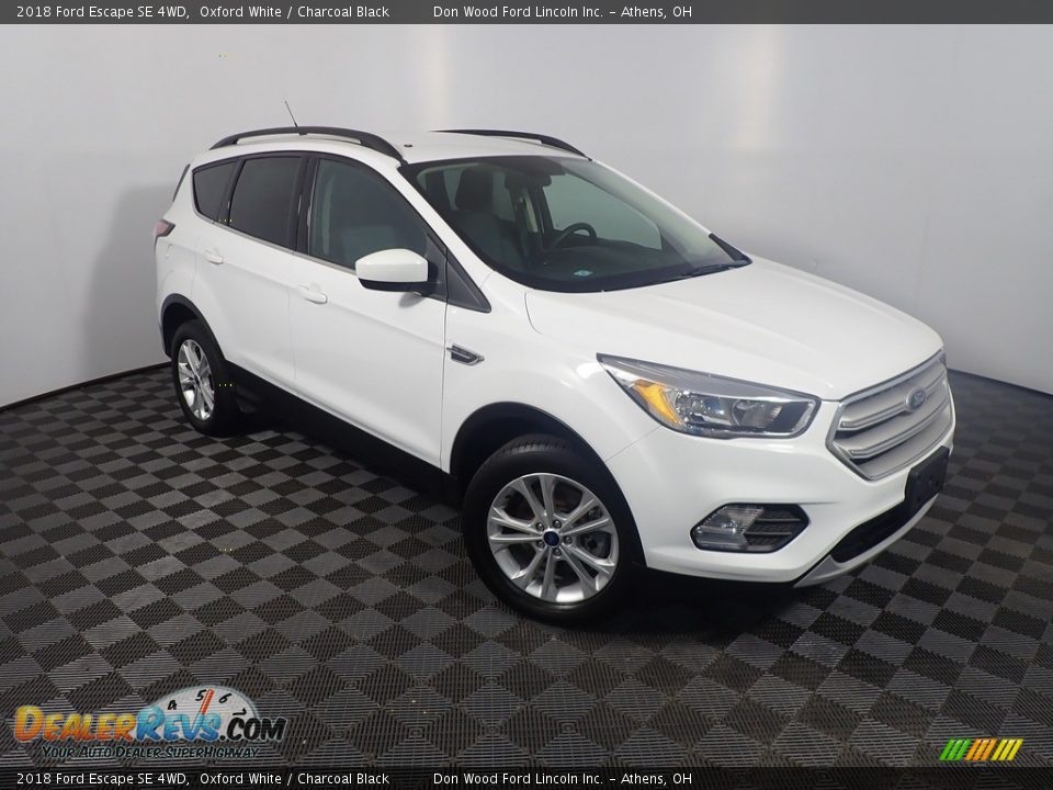 2018 Ford Escape SE 4WD Oxford White / Charcoal Black Photo #3