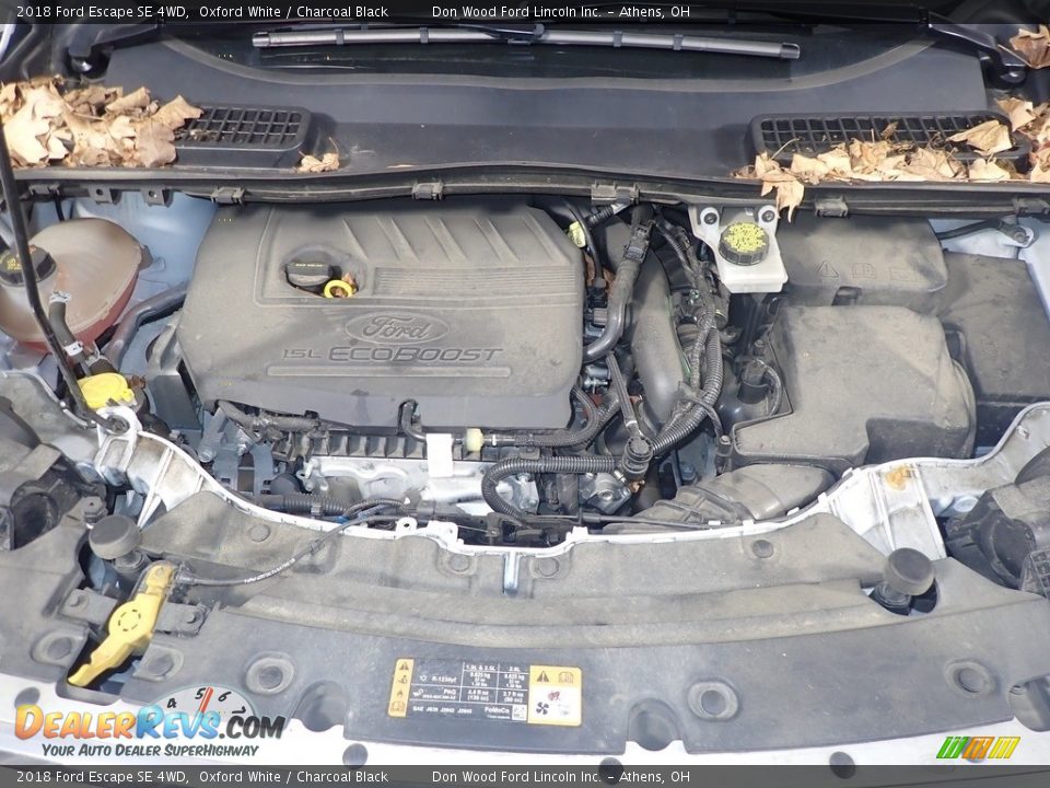 2018 Ford Escape SE 4WD Oxford White / Charcoal Black Photo #7
