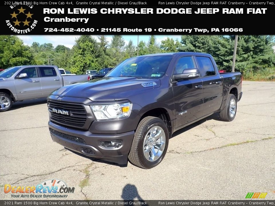 2021 Ram 1500 Big Horn Crew Cab 4x4 Granite Crystal Metallic / Diesel Gray/Black Photo #1