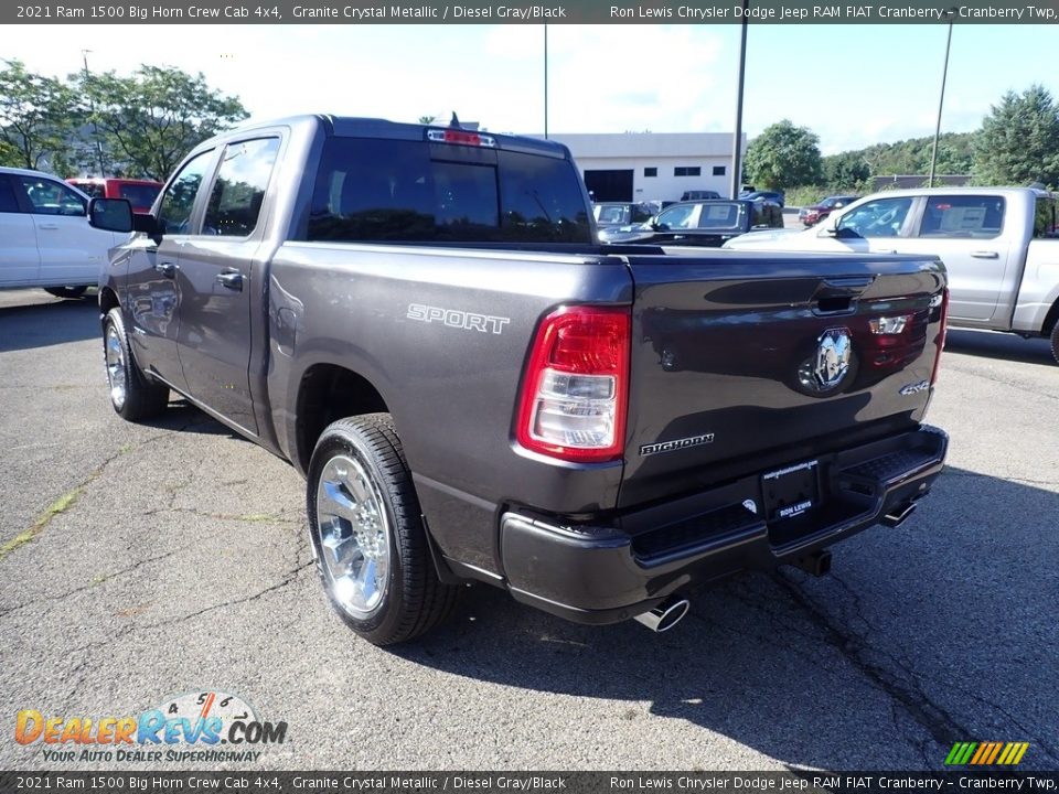 2021 Ram 1500 Big Horn Crew Cab 4x4 Granite Crystal Metallic / Diesel Gray/Black Photo #3