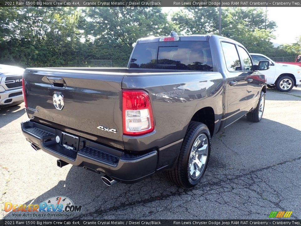 2021 Ram 1500 Big Horn Crew Cab 4x4 Granite Crystal Metallic / Diesel Gray/Black Photo #5