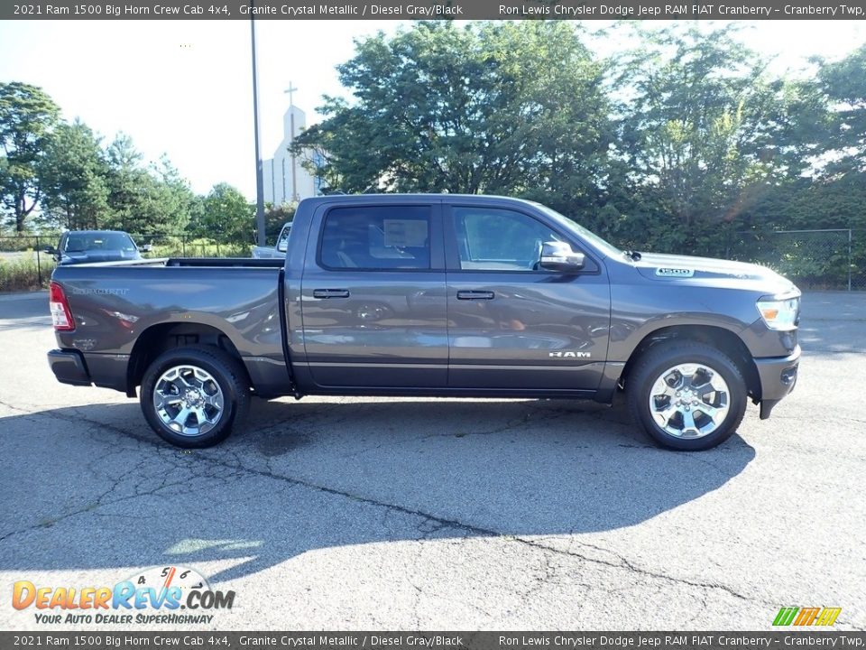 2021 Ram 1500 Big Horn Crew Cab 4x4 Granite Crystal Metallic / Diesel Gray/Black Photo #6