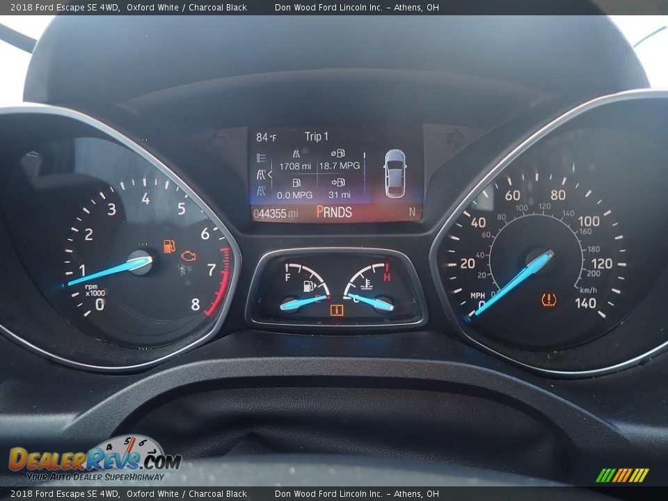 2018 Ford Escape SE 4WD Oxford White / Charcoal Black Photo #28